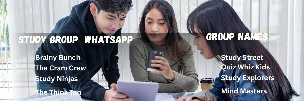 whatsapp group names for study group